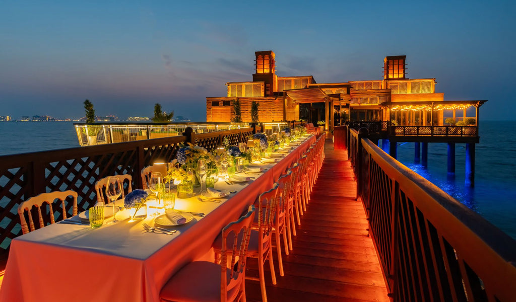 Dubai's exclusive long table dining experience on the pier